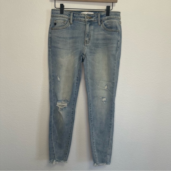 KanCan Distressed Light Wash Skinny Jeans Size 9/28 - Picture 1 of 9